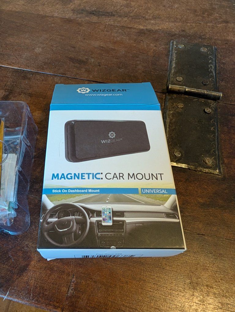 WizGear Magnetic Car Mount - Stick On Dashboard Mount - Universal Phone Holder