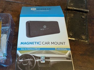 WizGear Magnetic Car Mount - Stick On Dashboard Mount - Universal Phone Holder