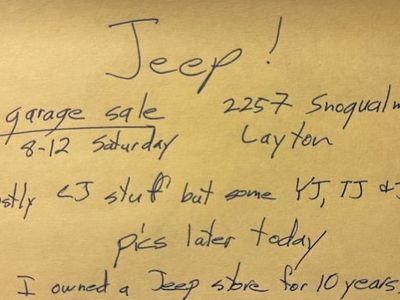 Jeep parts Garage Sale!!!!!!