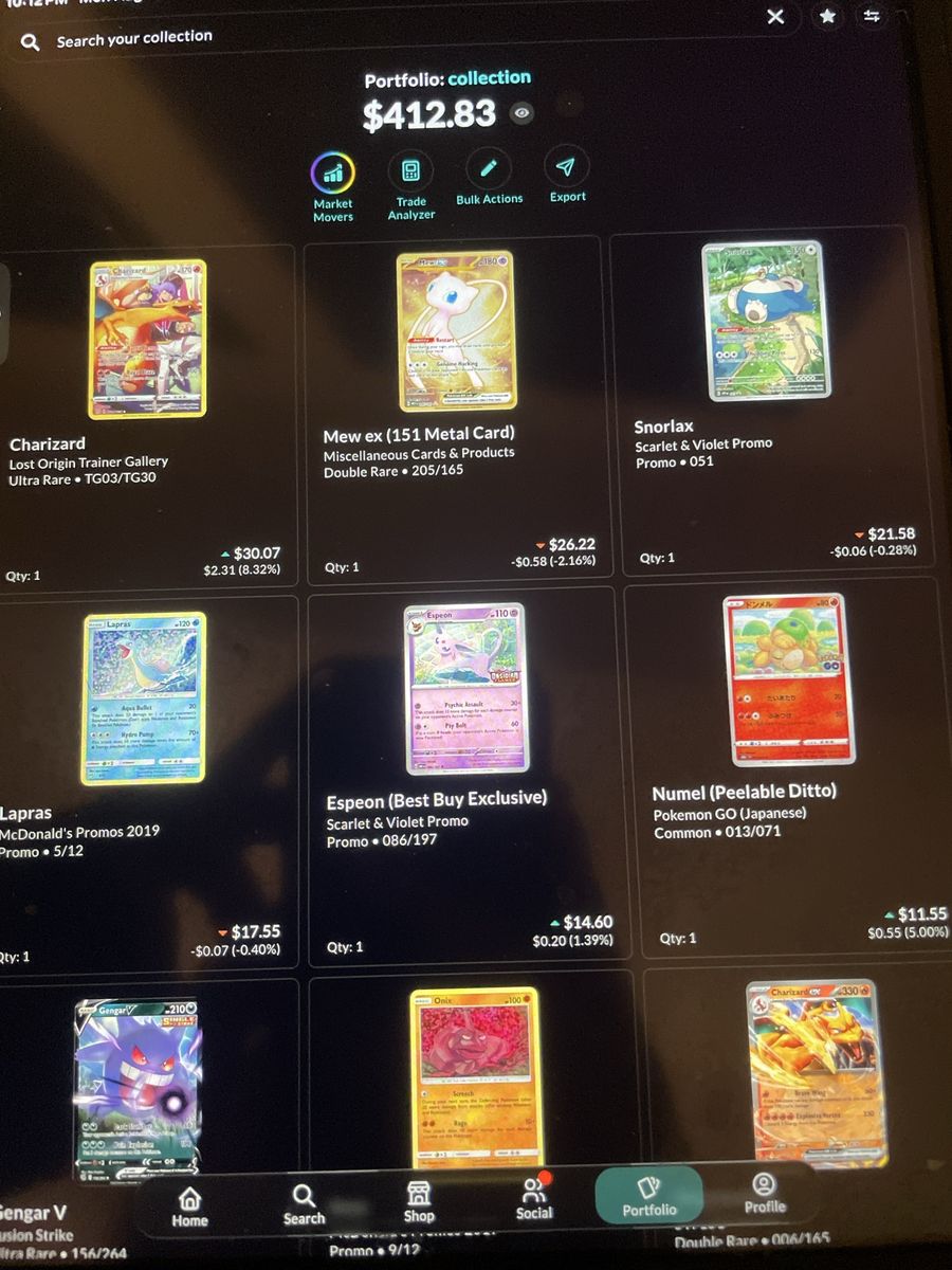 Small box of mainly ex and some full art Pokemon