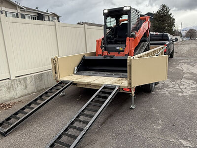 Track Skid Steer Bobcat and Dump Trailer Combo for Rent!! Large Dump combo - See description for details!