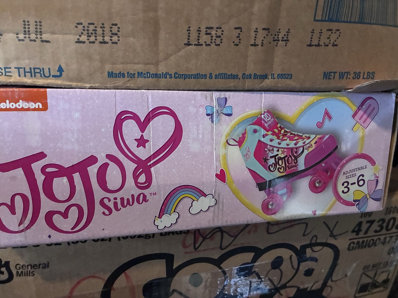 Nickelodeon JoJo Siwa Adjustable Roller Skates (Youth Sizes 3-6)