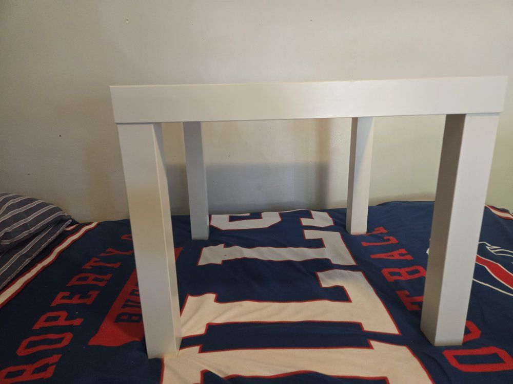White Square Side Table - Compact & Versatile End Table
