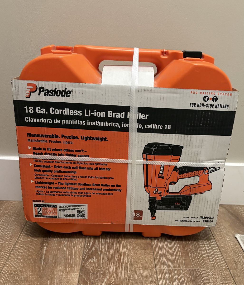 NEW Paslode 2-in 18-Gauge Cordless Brad Nailer Battery & Charger Included