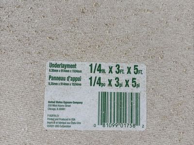 USG Fiberock Underlayment Board 1/4 in x 3 ft x 5 ft