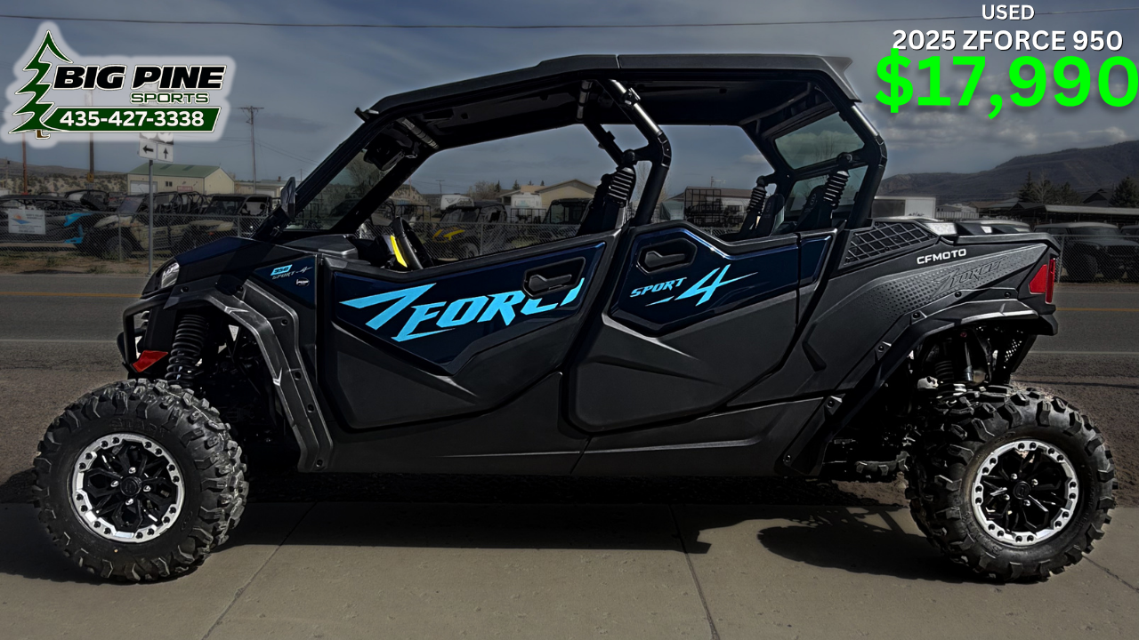 2025 CFMOTO ZForce 950 Sport-4 – Low Miles – Like New – Save BIG vs New!