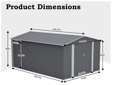 10'x14' Metal Storage Shed NEW in Box (unassembled)