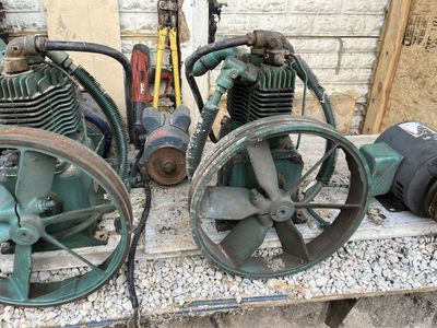 Industrial Air Compressor Pumps (x2) - Used Good Condition, 2 Pumps