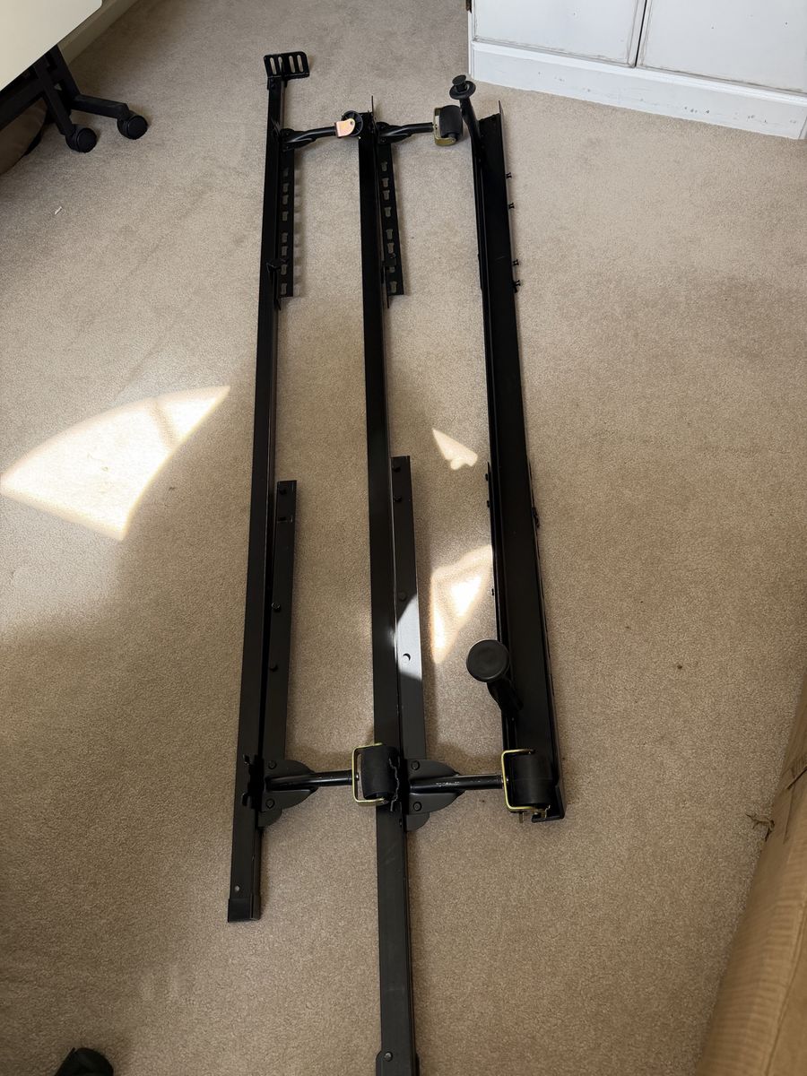 King Adjustable Metal Bed Frame with Wheels