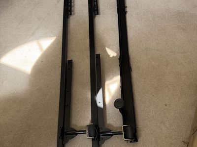 King Adjustable Metal Bed Frame with Wheels