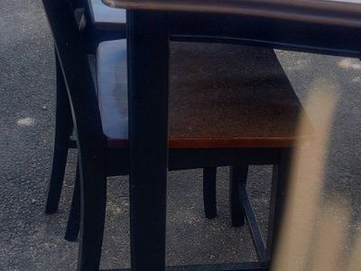 Dark Wood Dining Table and Chairs - Used, Good Condition