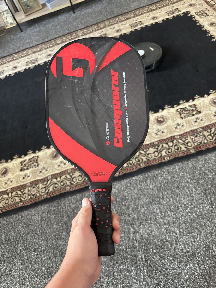 GAMMA Conqueror Pickleball Paddle - Graphite Hitting Surface, Poly Honeycomb Core
