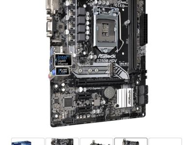 ASRock B250M-HDV LGA1151/ Intel B250/ DDR4/ SATA3&USB3.0/ M.2/ A&GbE/ MicroATX Motherboard