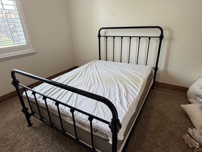 Full size, bed, and mattress