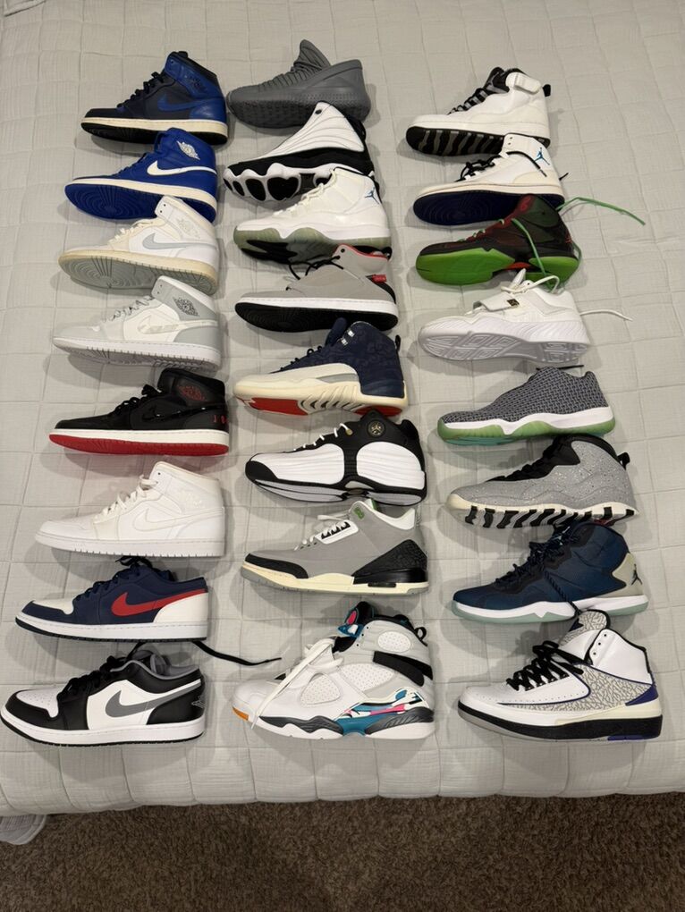 24 Pairs of Jordans - Size 11 & 11.5 - $50/ pr