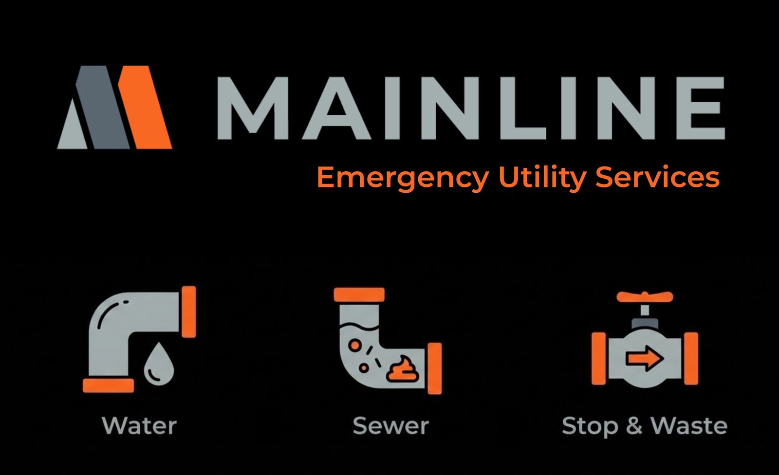 EMERGENCY water line, sewer line, stop and waste, hydrojet, drain cleaning, water main, sewer main, & sewer inspections near me.