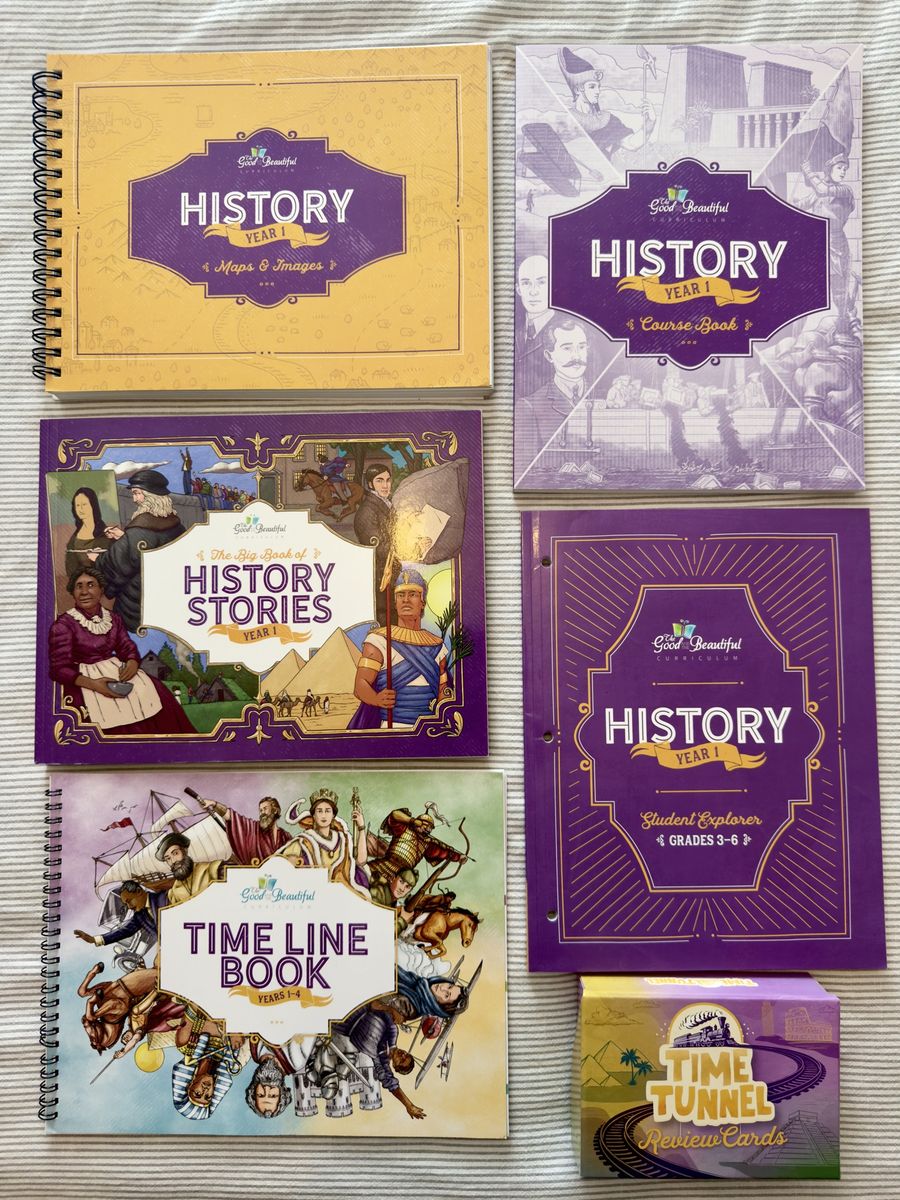 Good and the Beautiful History Year 1 Curriculum Set - Complete Homeschooling Program Grades 3-6