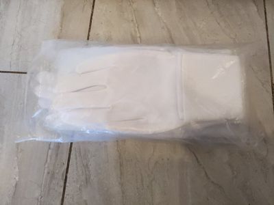 Six Pairs of NIP White Long Cotton Gloves for costumes
