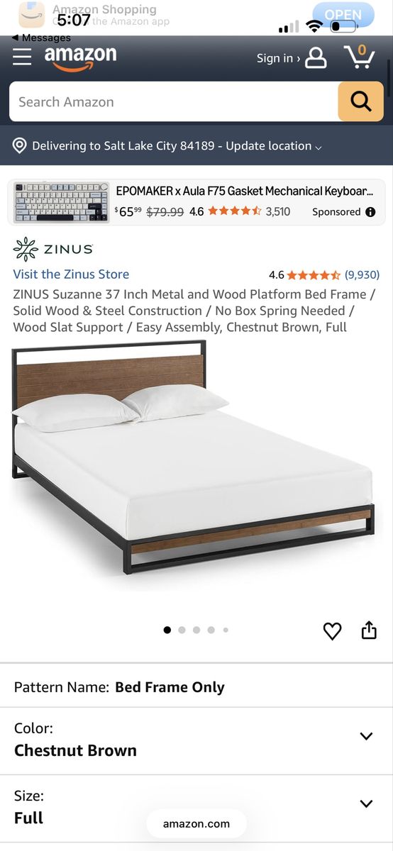 King sized bed frame