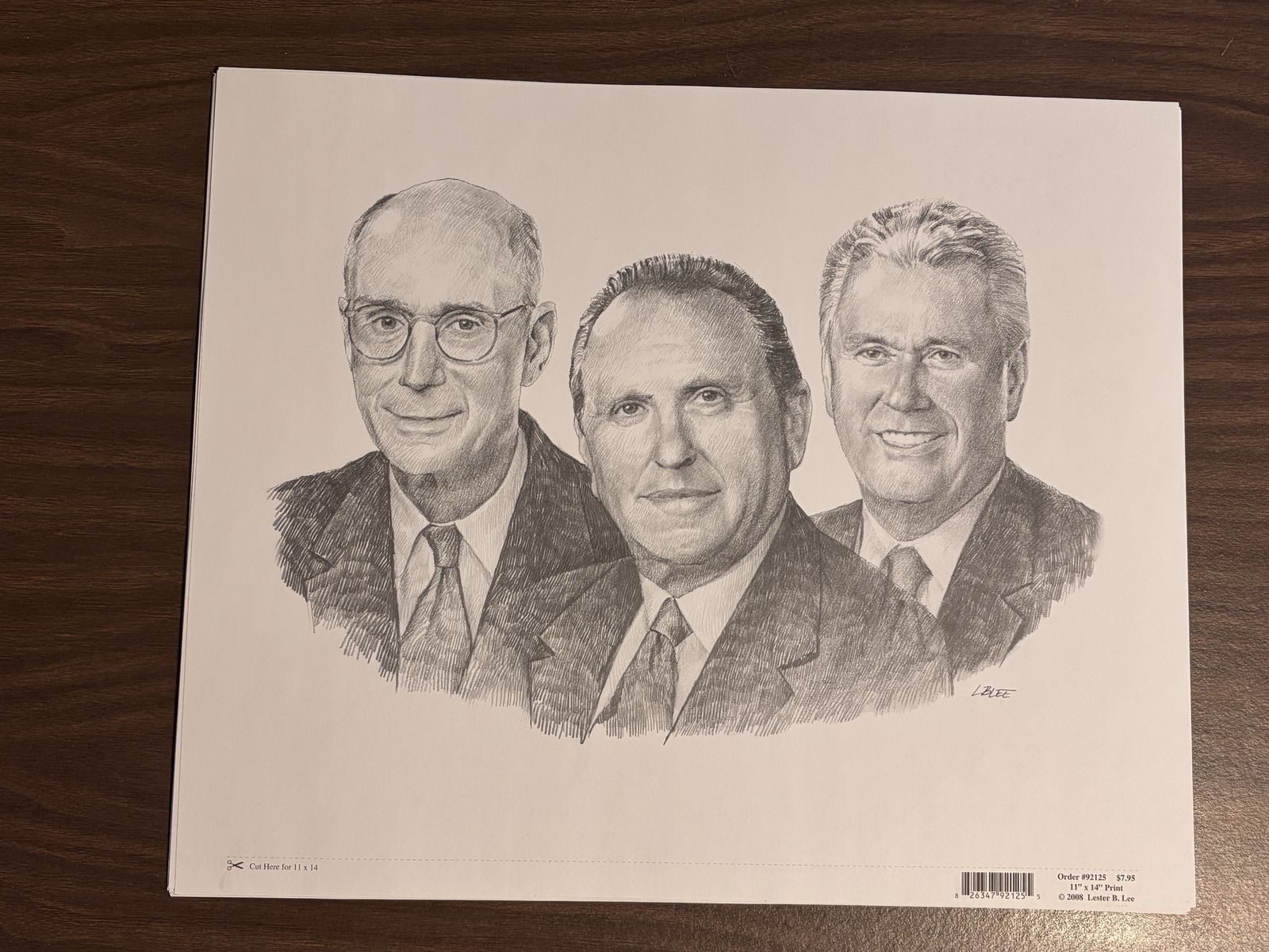 Pencil Sketch Prints Thomas S.Mondon Presidency