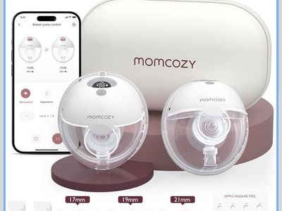 MomCozy M5 Wearable Breast Pump Set - Hands-Free, App-Controlled, Multiple Flange Sizes