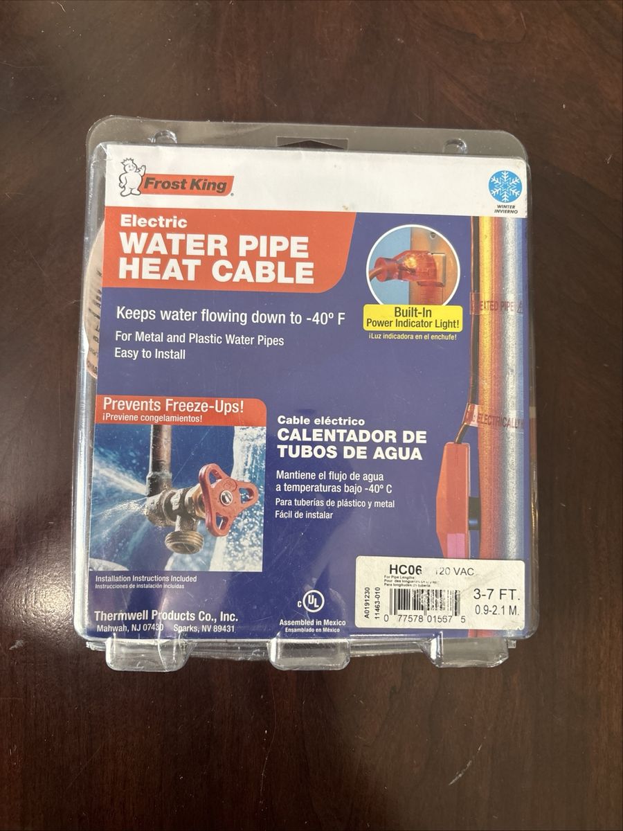 brand-new, factory-sealed Frost King Electric Water Pipe Heat Cable (Model HC06)