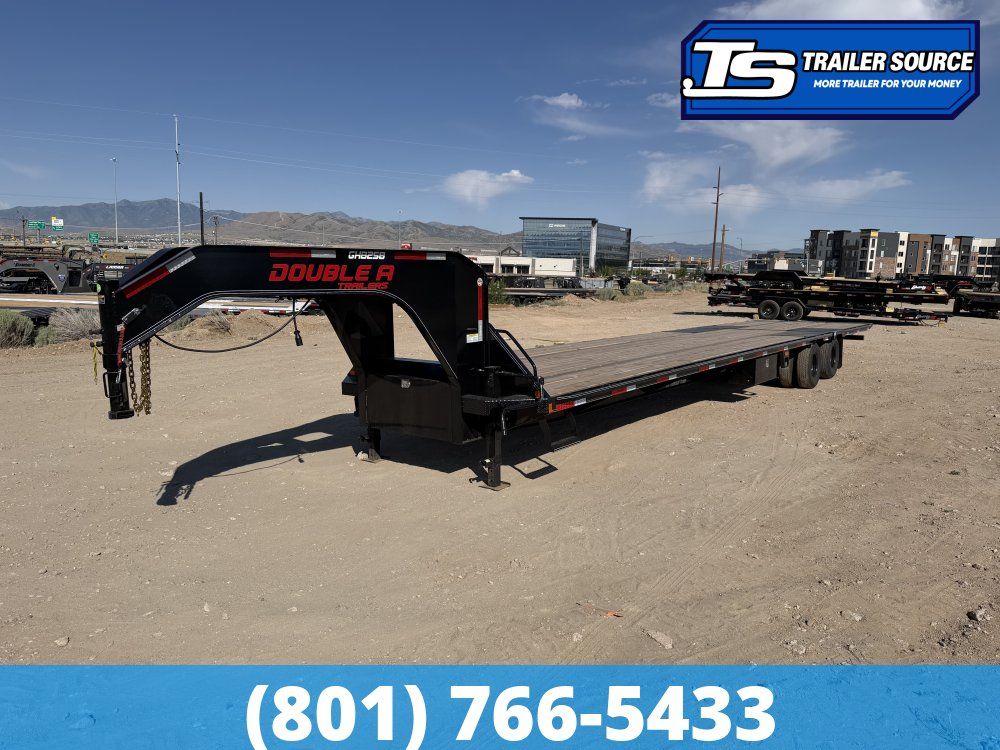 8.5x40 Double A Pro Series GHB Hydraulic Dovetail Gooseneck Equipment Trailer - 25.9K GVWR - Engineered Beam, Engineered Neck,