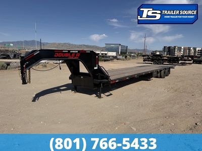 8.5x40 Double A Pro Series GHB Hydraulic Dovetail Gooseneck Equipment Trailer - 25.9K GVWR - Engineered Beam, Engineered Neck,