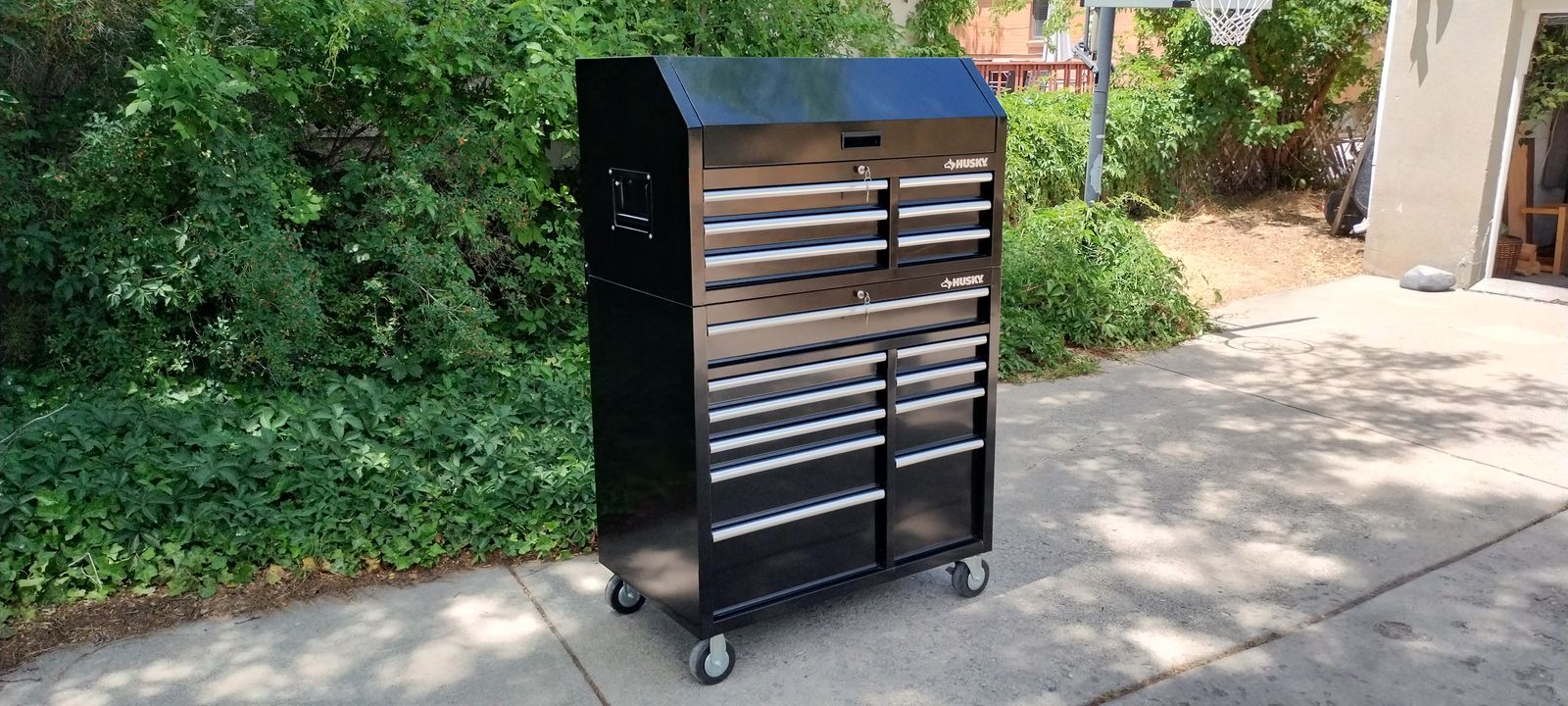 Tool Storage 41 in. W x 24 1/2 in. D Standard Duty Black Tool Chest Combo