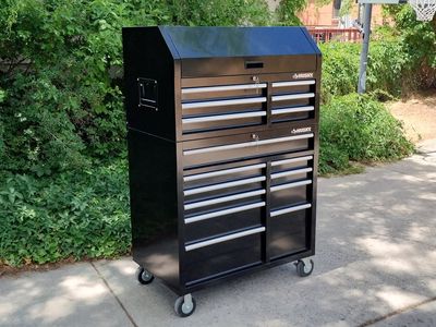 Tool Storage 41 in. W x 24 1/2 in. D Standard Duty Black Tool Chest Combo