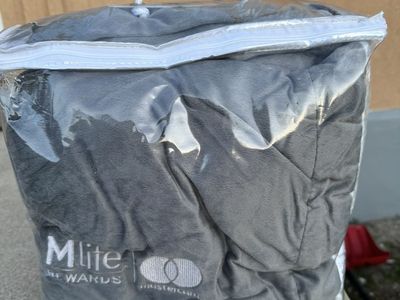 Mlife Rewards Mastercard Gray & White Reversible Plush Throw Blanket - New with Tag