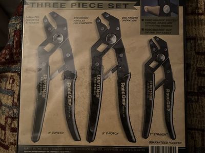 Craftsman Professional Robo Grip Three Piece Pliers Set with Robo Guards