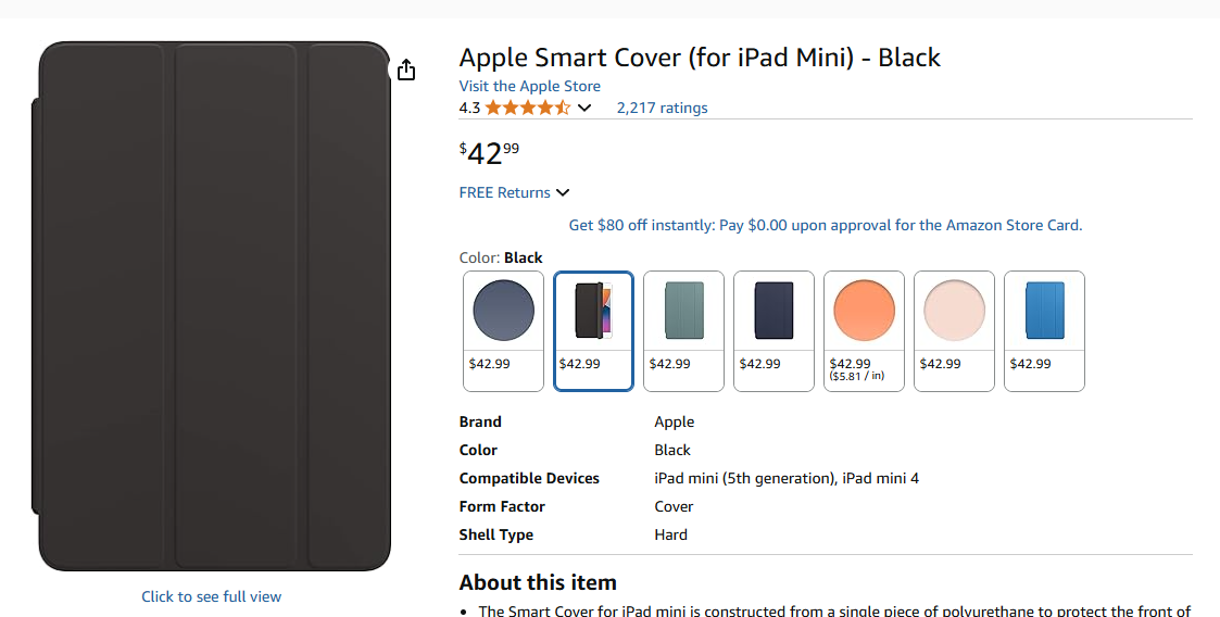 Apple iPad Mini Smart Cover