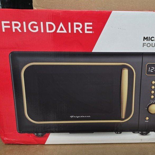 Frigidaire ReadyCook 0.7 cu. ft. Black & Gold Retro Countertop Microwave