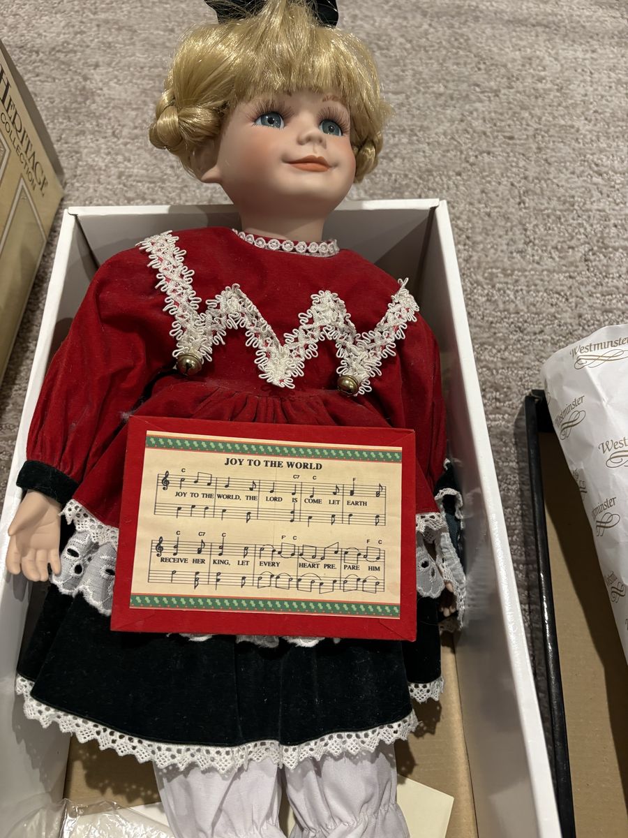 Westminster Porcelain Doll "Christmas Carols" Limited Edition #/3000 in Box