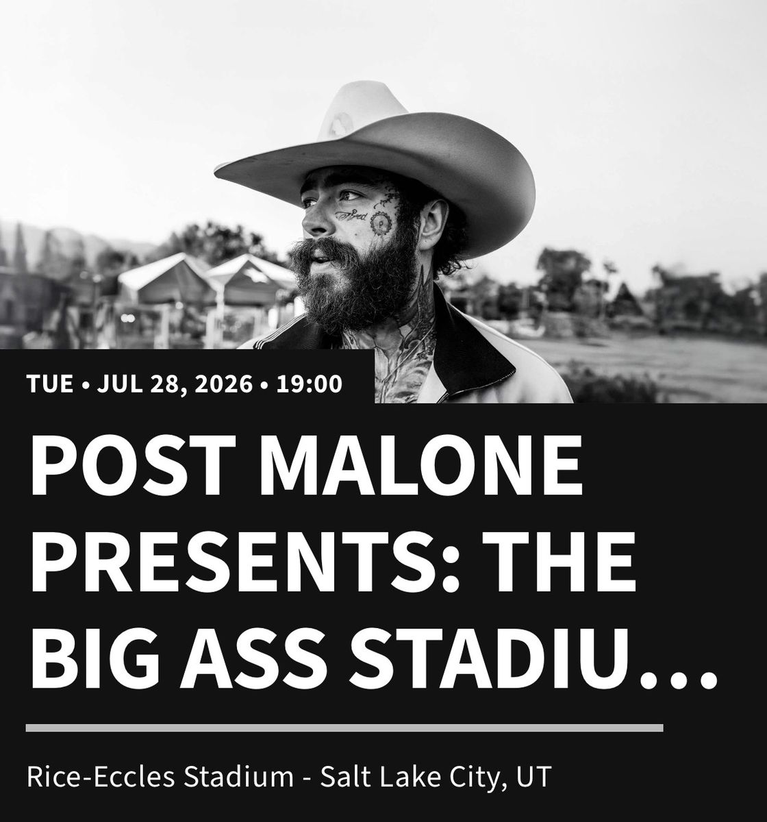 2 tickets Post Malone/ Jelly Roll