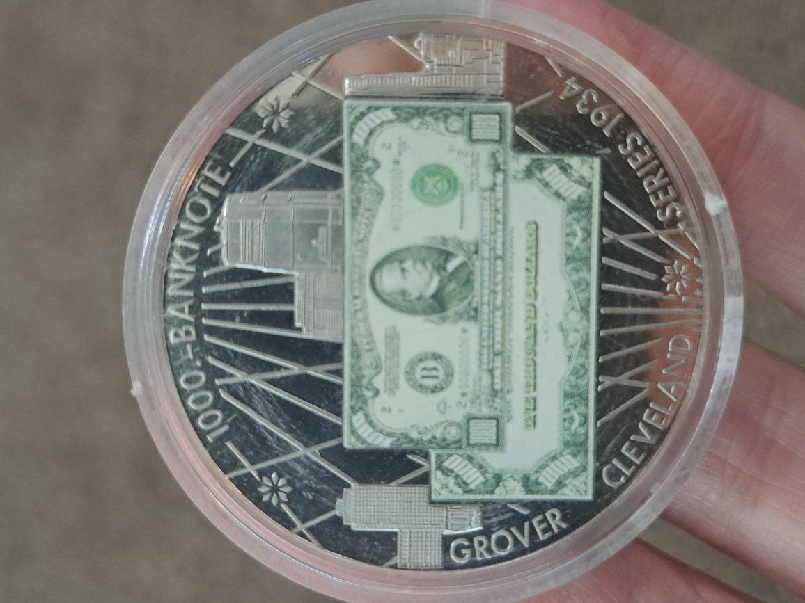 coin 1000 banknote grover clevland series 1934