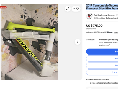 2017 Cannondale Supersix Evo Ultegra 52cm Frameset Disc Bike Frame Only NO Fork