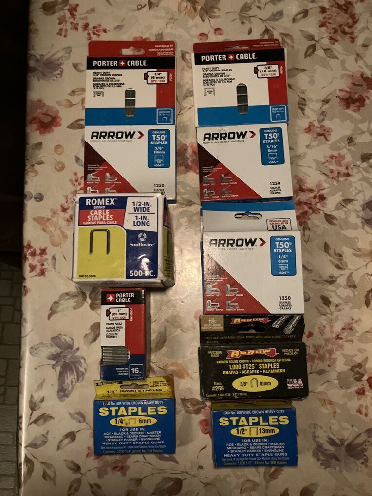 New Various Size And Style Staples