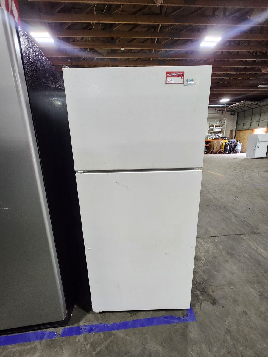Roper White Top Freezer Refrigerator - Works great, ready for your home or office!