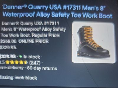 Danner Quarry8" blackboots