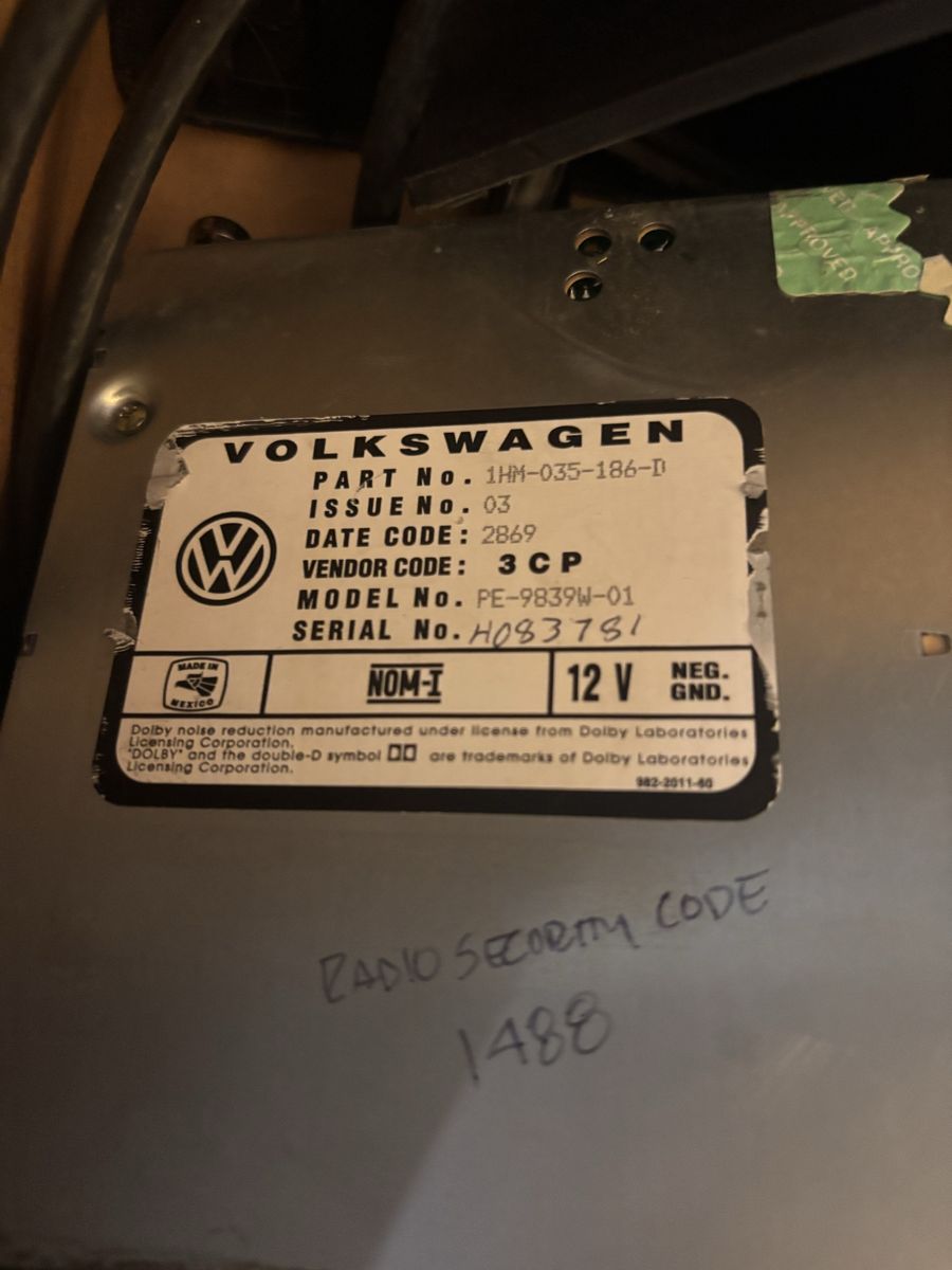 Factory 1999 golf radio stereo system