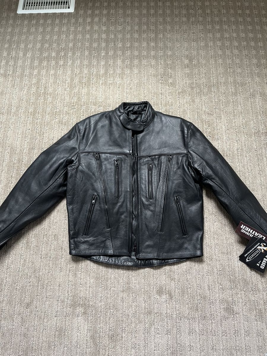 (Womens) Xelement Leather, Size Medium, Motorcycle Jacket, Never Worn.