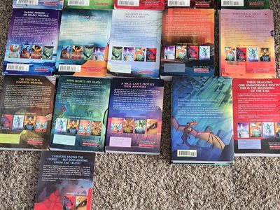 All 15 wings of fire books, plus two extra books from the series