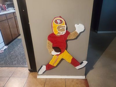 I made this football player wall decoration