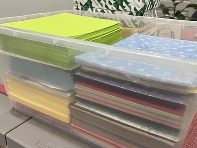 Assorted paper and cardstock-full reams and loose, solid color and print