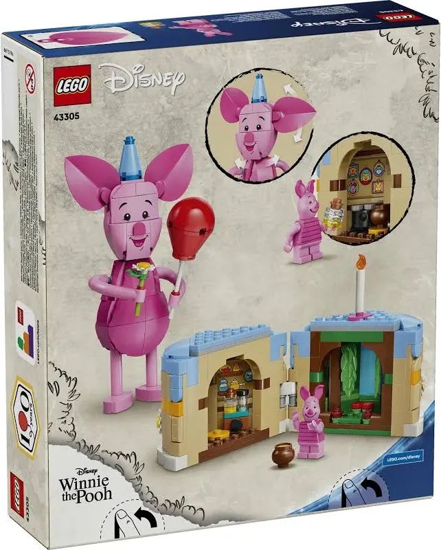 LEGO Disney Winnie the Pooh Piglet's Big Birthday Fun 43305 - 544 Pieces, Ages 9+