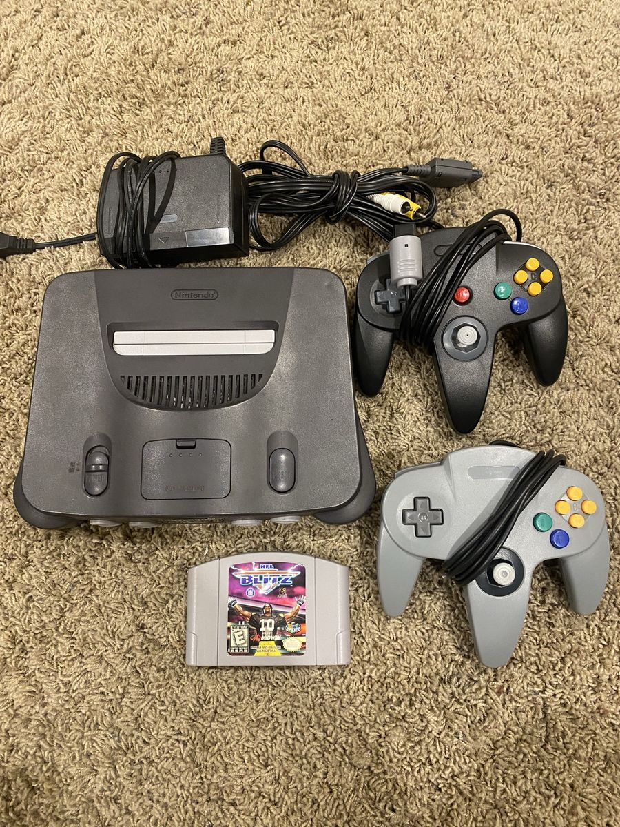 Nintendo 64 system, controllers and Blitz
