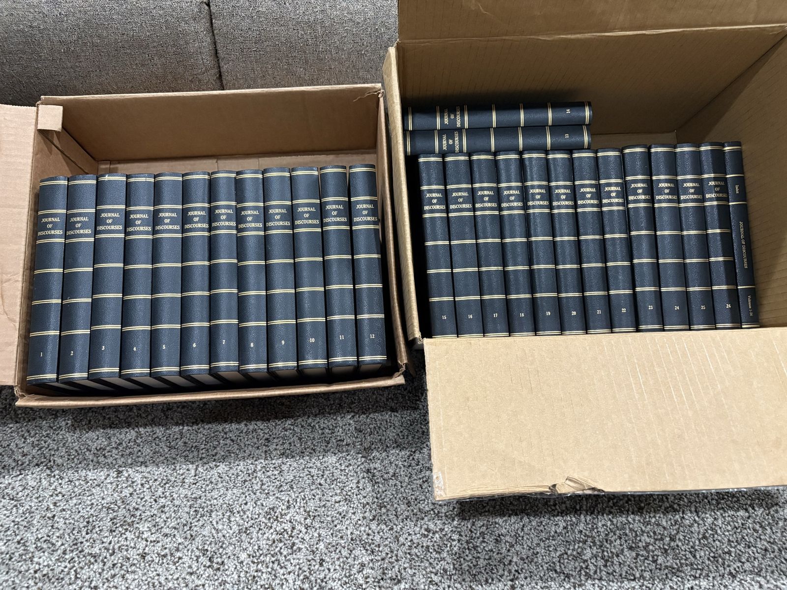 Journal of Discourses Volumes 1-26 (Complete Set, Hardcover) - Rare Mormon History Collection $250