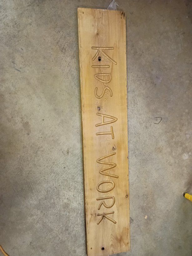 Kids At Work Sign